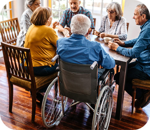 people with disability sitting together