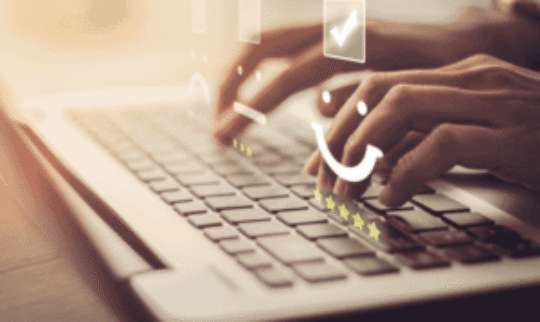 person using laptop